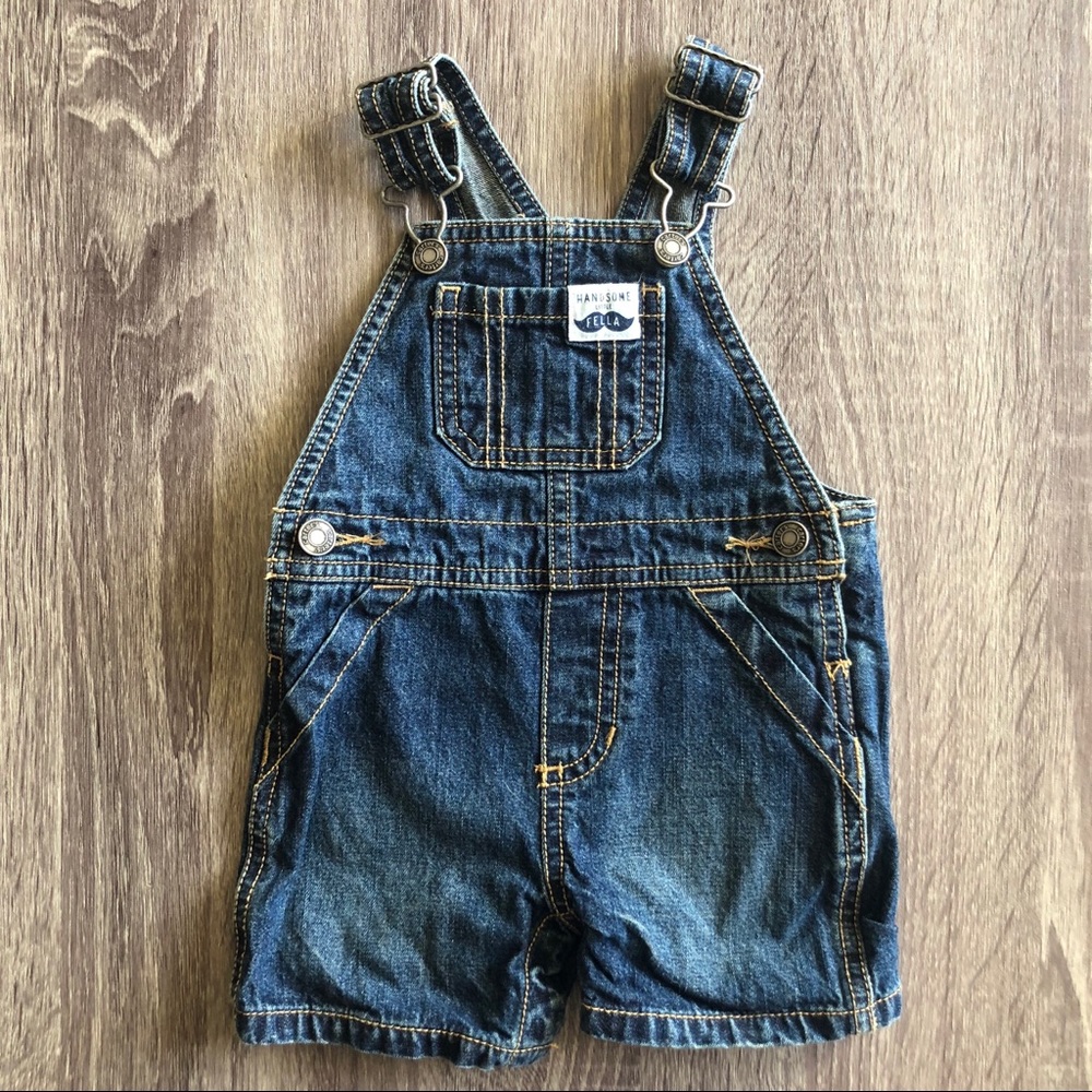 Carters Denim Shorts Overalls. Size 6 months.